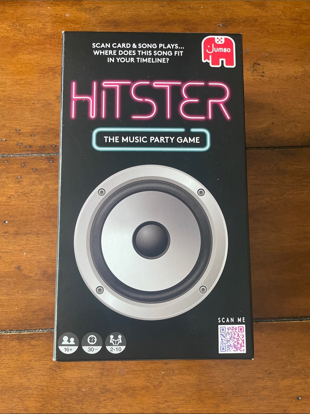 Hitster The Music Party Game by Jumbo - Black with Pink Neon